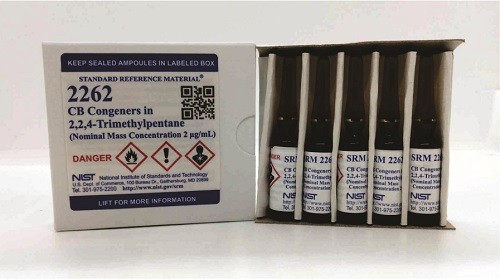 SRM 2262  2，2，4-三甲基戊烷中的氯化聯(lián)苯同系物標準品(標稱質量濃度為2μg/mL)